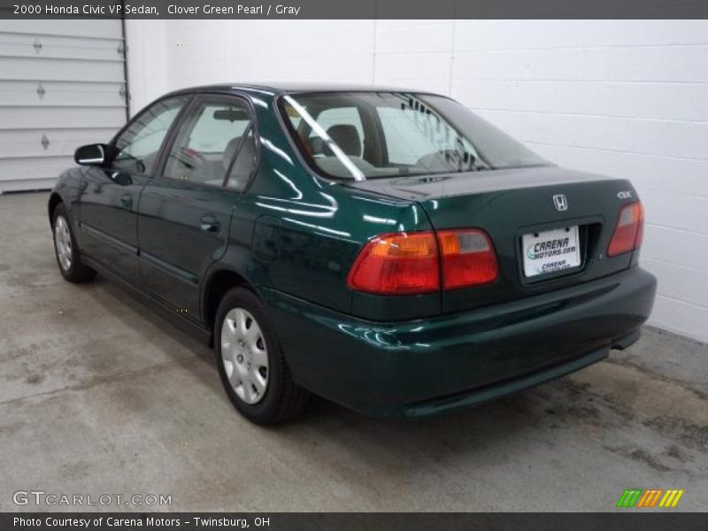 Clover Green Pearl / Gray 2000 Honda Civic VP Sedan