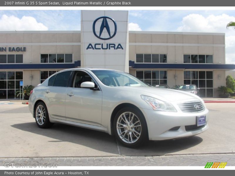 Liquid Platinum Metallic / Graphite Black 2007 Infiniti G 35 S Sport Sedan