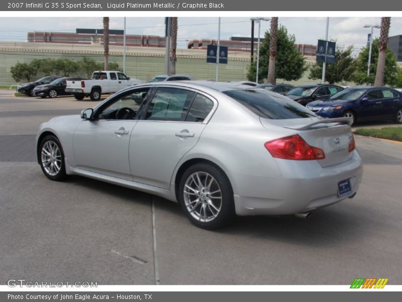 Liquid Platinum Metallic / Graphite Black 2007 Infiniti G 35 S Sport Sedan