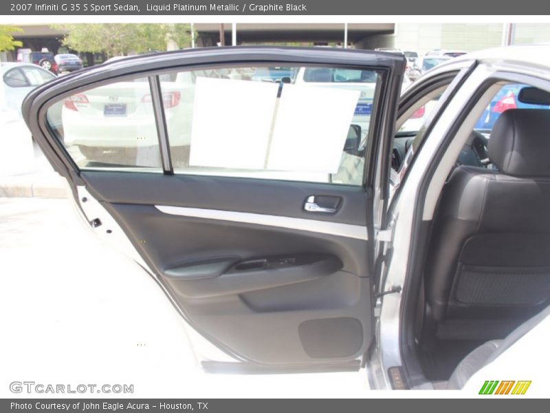 Liquid Platinum Metallic / Graphite Black 2007 Infiniti G 35 S Sport Sedan
