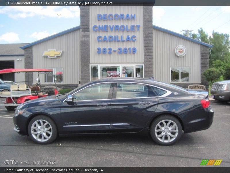 Blue Ray Metallic / Jet Black/Mojave 2014 Chevrolet Impala LTZ