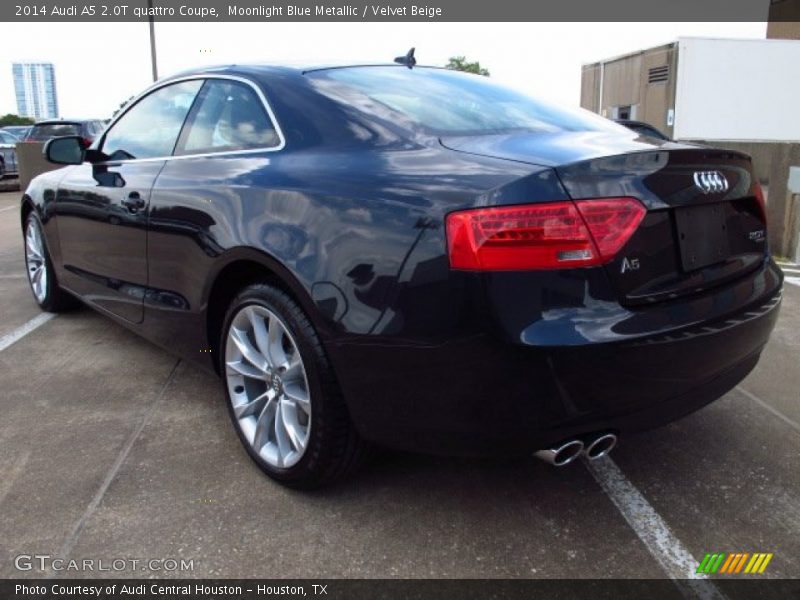 Moonlight Blue Metallic / Velvet Beige 2014 Audi A5 2.0T quattro Coupe