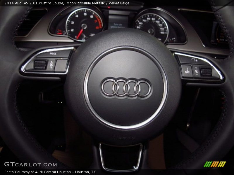 Moonlight Blue Metallic / Velvet Beige 2014 Audi A5 2.0T quattro Coupe