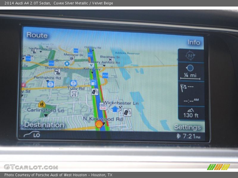 Navigation of 2014 A4 2.0T Sedan