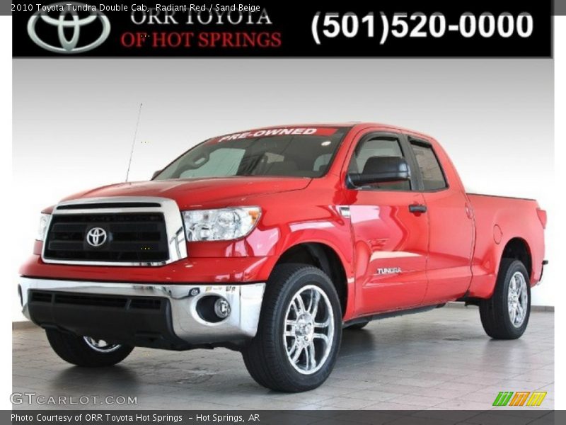 Radiant Red / Sand Beige 2010 Toyota Tundra Double Cab