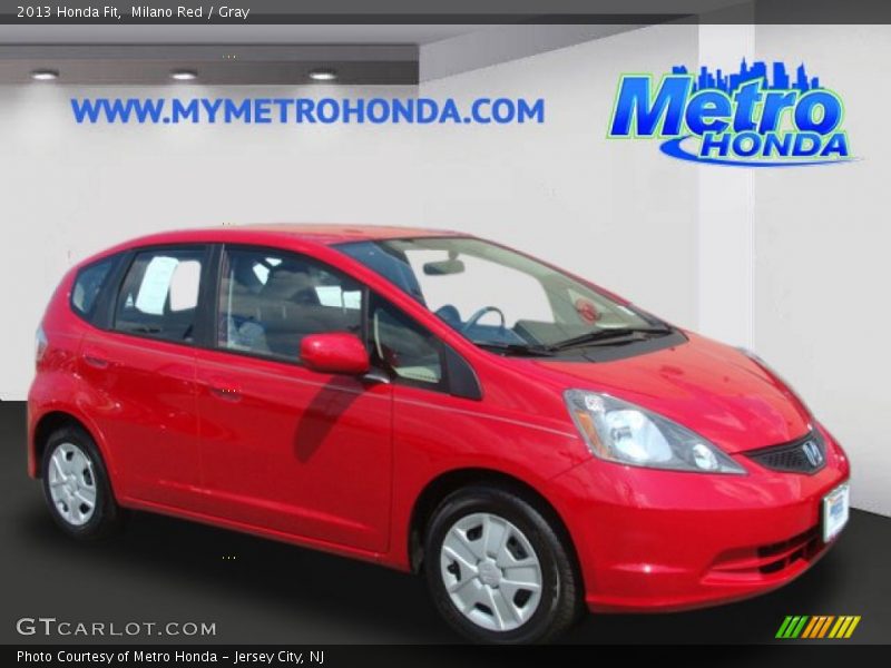 Milano Red / Gray 2013 Honda Fit