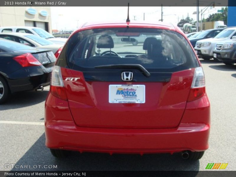 Milano Red / Gray 2013 Honda Fit