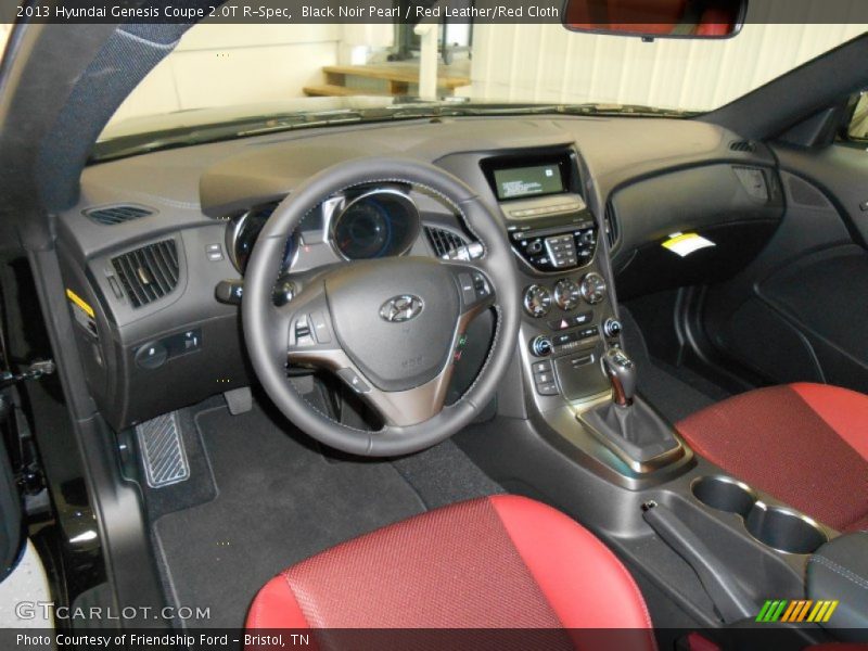 Red Leather/Red Cloth Interior - 2013 Genesis Coupe 2.0T R-Spec 