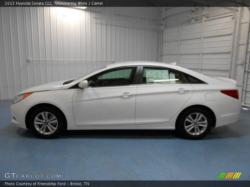 Shimmering White / Camel 2013 Hyundai Sonata GLS