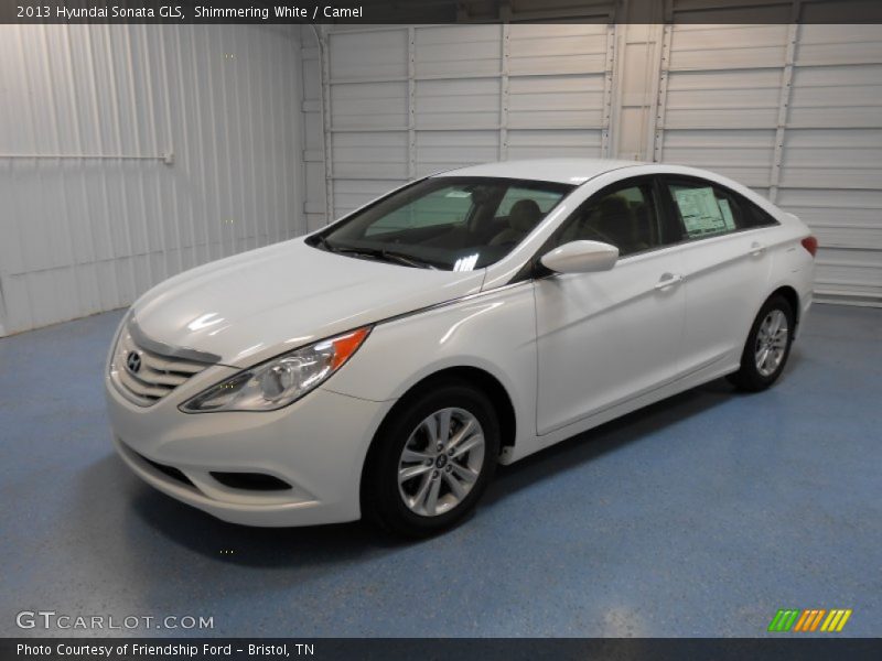 Shimmering White / Camel 2013 Hyundai Sonata GLS