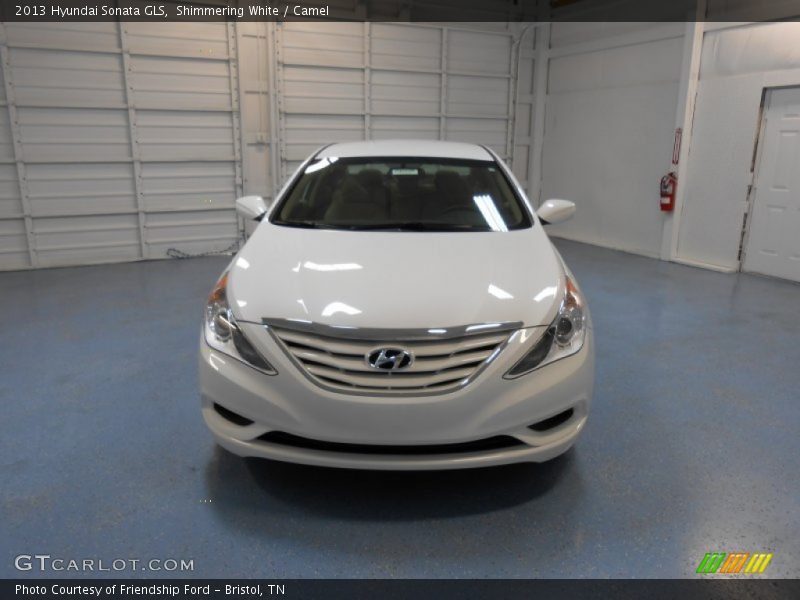 Shimmering White / Camel 2013 Hyundai Sonata GLS