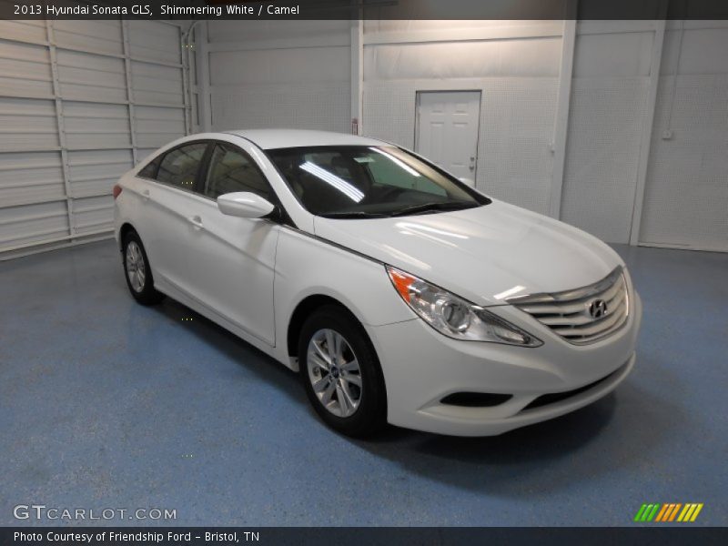 Shimmering White / Camel 2013 Hyundai Sonata GLS