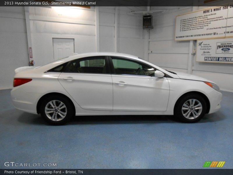 Shimmering White / Camel 2013 Hyundai Sonata GLS