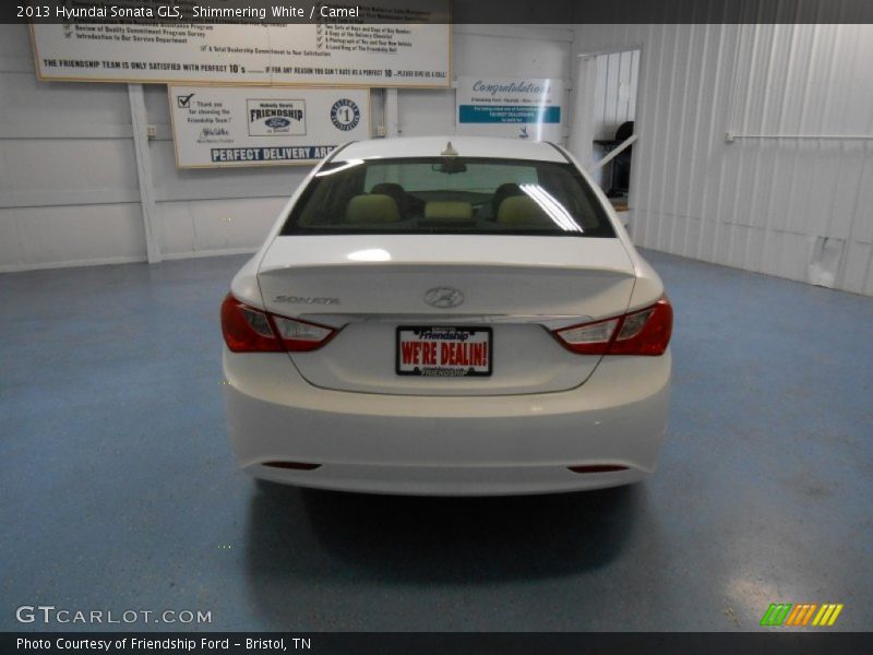 Shimmering White / Camel 2013 Hyundai Sonata GLS