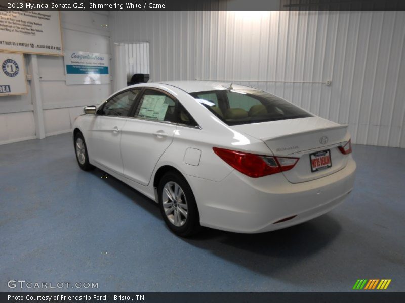 Shimmering White / Camel 2013 Hyundai Sonata GLS
