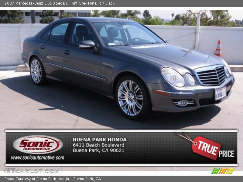 Flint Grey Metallic / Black 2007 Mercedes-Benz E 550 Sedan