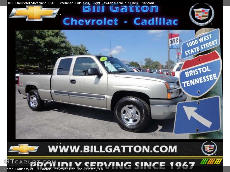 Light Pewter Metallic / Dark Charcoal 2003 Chevrolet Silverado 1500 Extended Cab 4x4