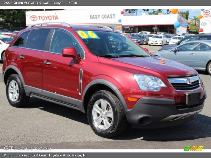 Ruby Red / Tan 2008 Saturn VUE XE 3.5 AWD