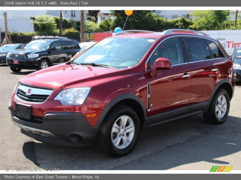 Ruby Red / Tan 2008 Saturn VUE XE 3.5 AWD