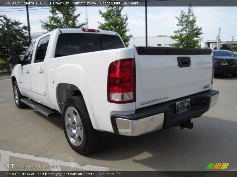 Summit White / Cocoa/Light Cashmere 2009 GMC Sierra 1500 SLT Crew Cab
