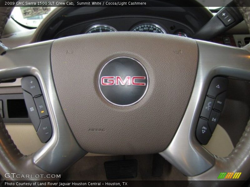 Summit White / Cocoa/Light Cashmere 2009 GMC Sierra 1500 SLT Crew Cab