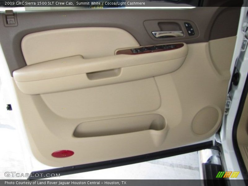 Summit White / Cocoa/Light Cashmere 2009 GMC Sierra 1500 SLT Crew Cab
