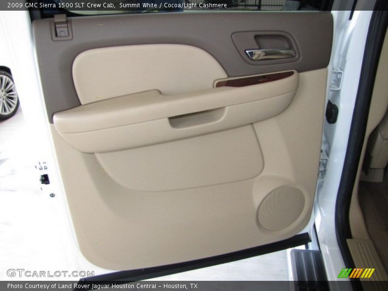 Summit White / Cocoa/Light Cashmere 2009 GMC Sierra 1500 SLT Crew Cab