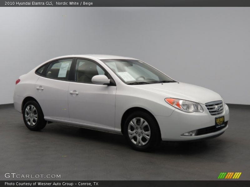Nordic White / Beige 2010 Hyundai Elantra GLS
