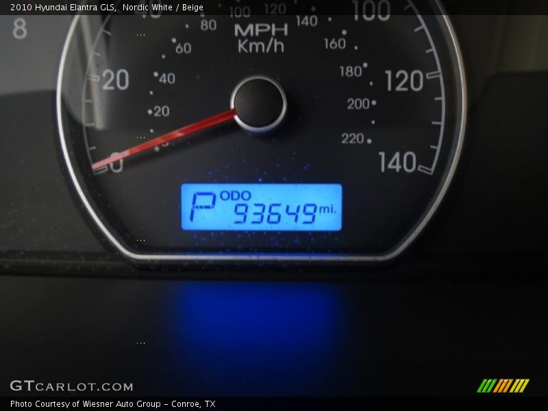 Nordic White / Beige 2010 Hyundai Elantra GLS