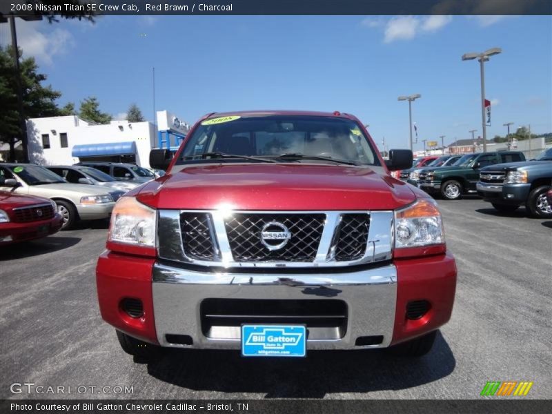 Red Brawn / Charcoal 2008 Nissan Titan SE Crew Cab