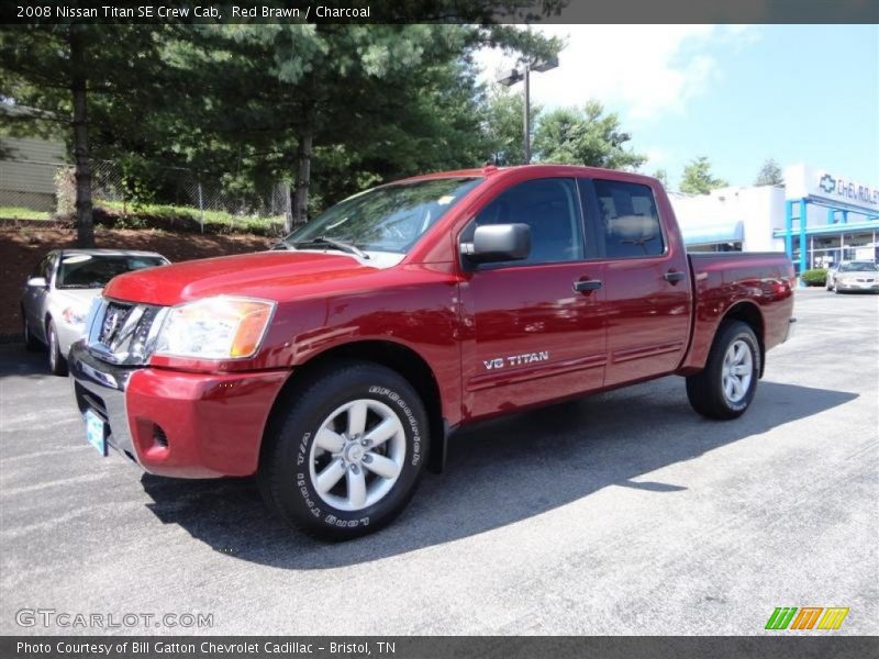 Red Brawn / Charcoal 2008 Nissan Titan SE Crew Cab