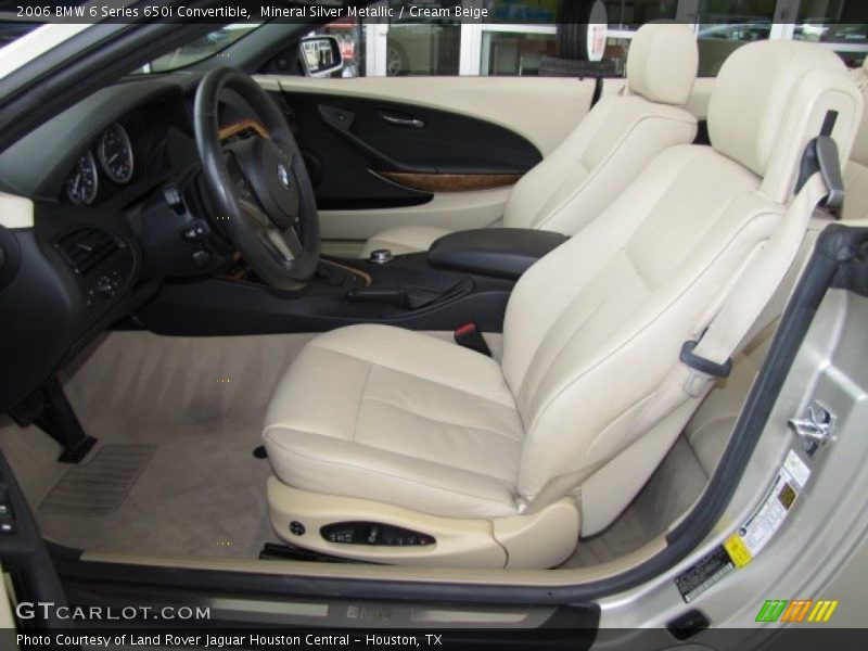 Mineral Silver Metallic / Cream Beige 2006 BMW 6 Series 650i Convertible