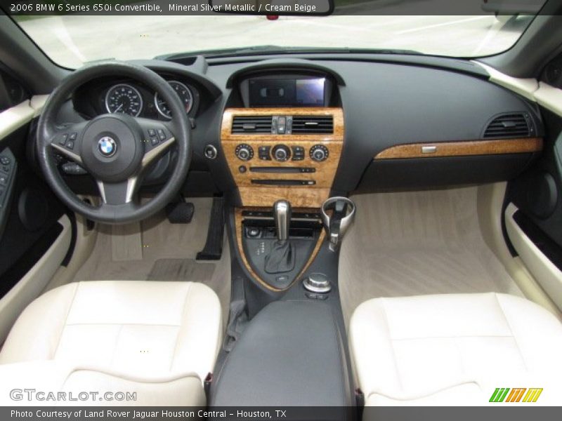 Mineral Silver Metallic / Cream Beige 2006 BMW 6 Series 650i Convertible