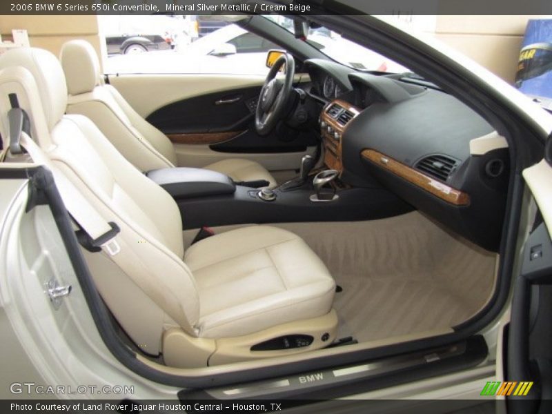 Mineral Silver Metallic / Cream Beige 2006 BMW 6 Series 650i Convertible