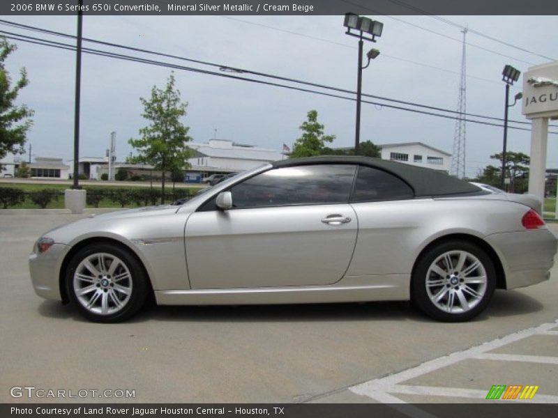 Mineral Silver Metallic / Cream Beige 2006 BMW 6 Series 650i Convertible