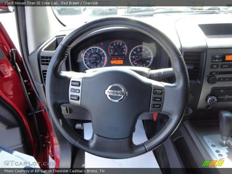 Red Brawn / Charcoal 2008 Nissan Titan SE Crew Cab