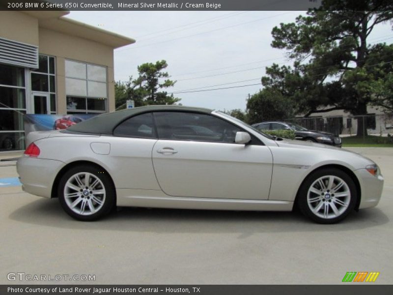 Mineral Silver Metallic / Cream Beige 2006 BMW 6 Series 650i Convertible