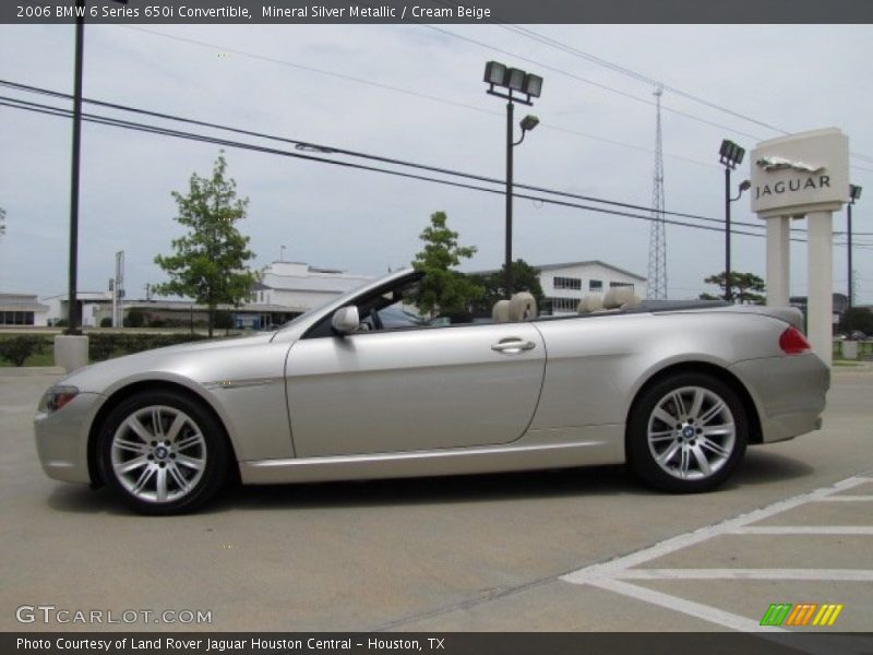 Mineral Silver Metallic / Cream Beige 2006 BMW 6 Series 650i Convertible