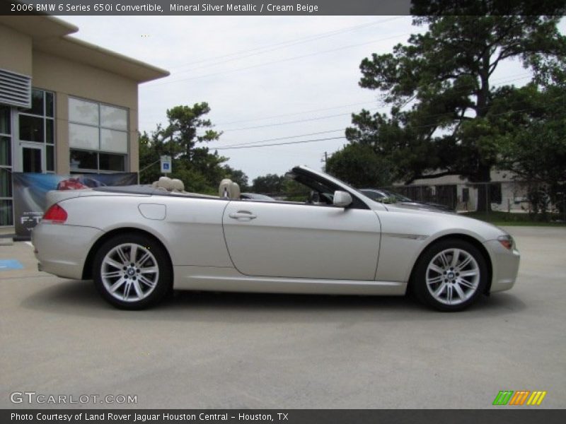 Mineral Silver Metallic / Cream Beige 2006 BMW 6 Series 650i Convertible