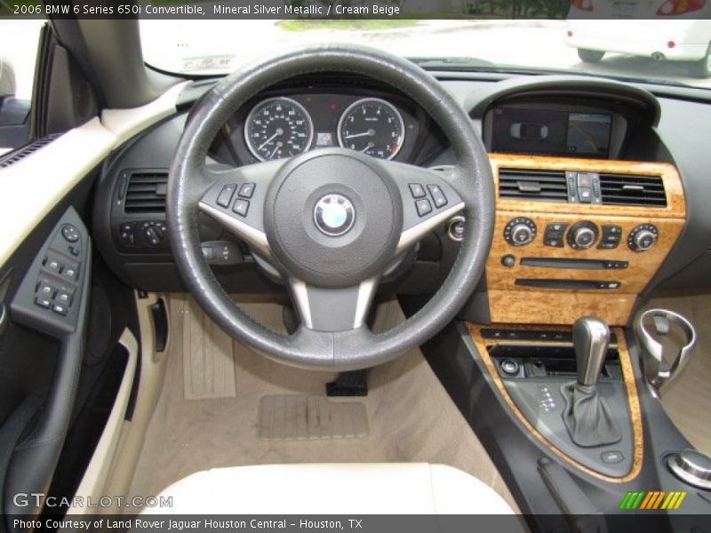 Mineral Silver Metallic / Cream Beige 2006 BMW 6 Series 650i Convertible