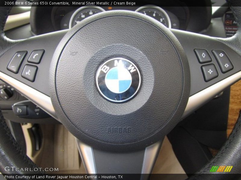 Mineral Silver Metallic / Cream Beige 2006 BMW 6 Series 650i Convertible