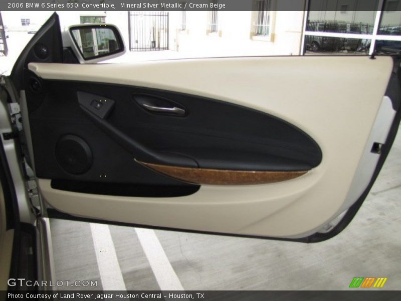 Mineral Silver Metallic / Cream Beige 2006 BMW 6 Series 650i Convertible