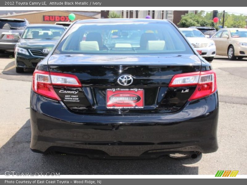 Attitude Black Metallic / Ivory 2012 Toyota Camry LE