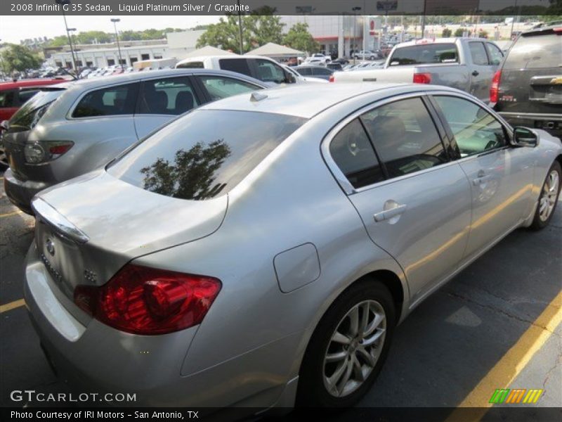 Liquid Platinum Silver / Graphite 2008 Infiniti G 35 Sedan