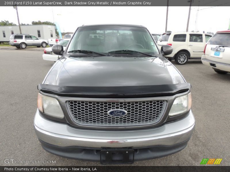 Dark Shadow Grey Metallic / Medium Graphite Grey 2003 Ford F150 Lariat SuperCrew