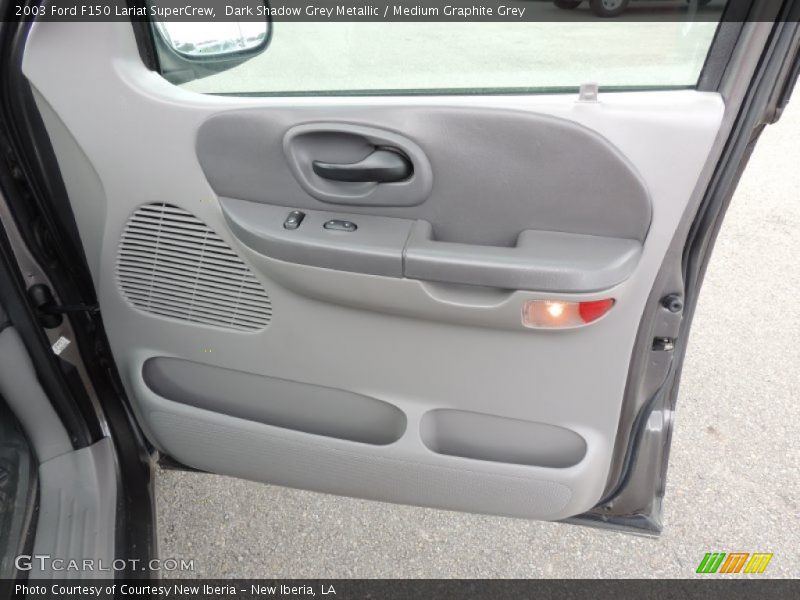 Dark Shadow Grey Metallic / Medium Graphite Grey 2003 Ford F150 Lariat SuperCrew