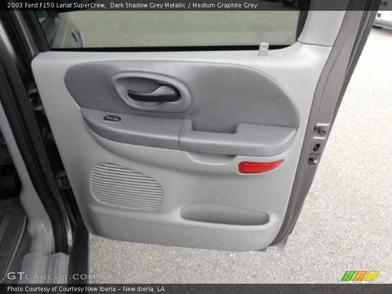 Dark Shadow Grey Metallic / Medium Graphite Grey 2003 Ford F150 Lariat SuperCrew