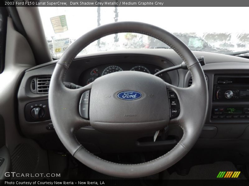 Dark Shadow Grey Metallic / Medium Graphite Grey 2003 Ford F150 Lariat SuperCrew