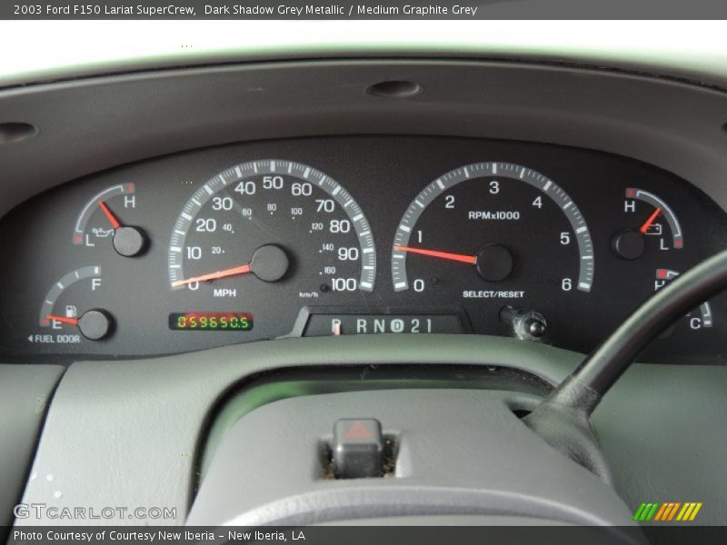 Dark Shadow Grey Metallic / Medium Graphite Grey 2003 Ford F150 Lariat SuperCrew