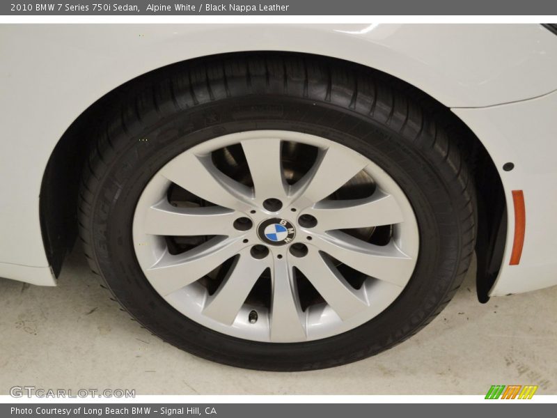 Alpine White / Black Nappa Leather 2010 BMW 7 Series 750i Sedan